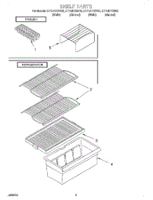 05 - Shelf parts for Whirlpool Refrigerator ET14JKXGW02 from AppliancePartsPros.com