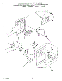 09 - Dispenser Front parts for Whirlpool Refrigerator ED22LFXGN00 from AppliancePartsPros.com