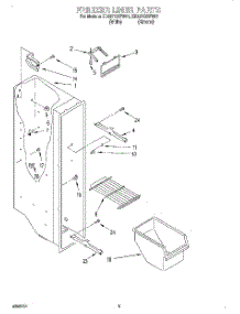 04 - Freezer Liner parts for Whirlpool Refrigerator ED22TQXFN01 from AppliancePartsPros.com