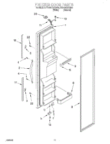 07 - Freezer Door parts for Whirlpool Refrigerator ED25UQXGN00 from AppliancePartsPros.com