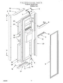 08 - Freezer Door parts for Whirlpool Refrigerator GD22SFXHS00 from AppliancePartsPros.com