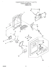 09 - Dispenser Front parts for Whirlpool Refrigerator GD22SFXHS00 from AppliancePartsPros.com