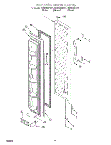 05 - Freezer Door parts for Whirlpool Refrigerator ED20TKXFN01 from AppliancePartsPros.com