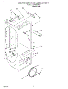 02 - Refrigerator Liner parts for Whirlpool Refrigerator GD25SFXHS00 from AppliancePartsPros.com
