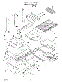 03 - Shelf parts for Whirlpool Refrigerator GT19DKXHW00 from AppliancePartsPros.com