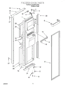 07 - Freezer Door parts for Whirlpool Refrigerator GD25SFXHS00 from AppliancePartsPros.com