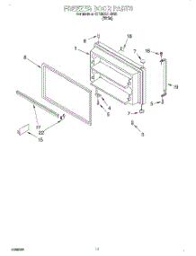 06 - Freezer Door, Optional parts for Whirlpool Refrigerator GT19DKXHW00 from AppliancePartsPros.com