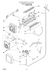 12 - Icemaker parts for Whirlpool Refrigerator GD25SFXHS00 from AppliancePartsPros.com