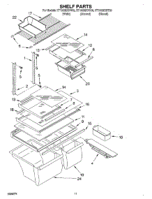 06 - Shelf, Optional parts for Whirlpool Refrigerator ET18GMXHN00 from AppliancePartsPros.com