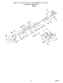 05 - Motor And Ice Container parts for Whirlpool Refrigerator ED20DFXEW02 from AppliancePartsPros.com