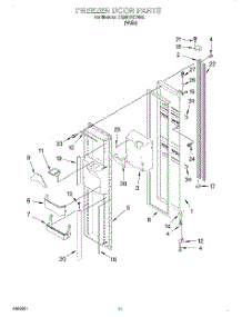 07 - Freezer Door parts for Whirlpool Refrigerator ED20DFXEW02 from AppliancePartsPros.com
