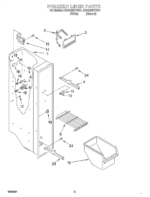 04 - Freezer Liner parts for Whirlpool Refrigerator ED22GWXFN01 from AppliancePartsPros.com