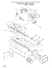 05 - Motor And Ice Container parts for Whirlpool Refrigerator ED25TQXGN00 from AppliancePartsPros.com