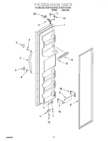 07 - Freezer Door parts for Whirlpool Refrigerator ED25TQXGW00 from AppliancePartsPros.com
