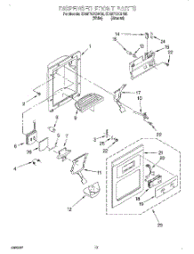08 - Dispenser Front parts for Whirlpool Refrigerator ED25TQXGW00 from AppliancePartsPros.com