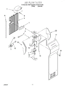 10 - Air Flow parts for Whirlpool Refrigerator ED25TQXGN00 from AppliancePartsPros.com
