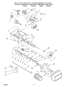 05 - Motor And Ice Container parts for Whirlpool Refrigerator ED25LFXGW00 from AppliancePartsPros.com