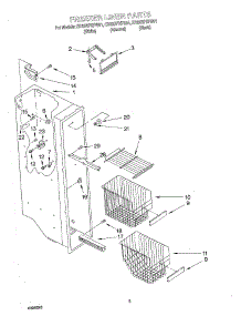 04 - Freezer Liner parts for Whirlpool Refrigerator ED22RFXFW01 from AppliancePartsPros.com