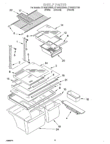 05 - Shelf, Optional parts for Whirlpool Refrigerator ET18GKXHW00 from AppliancePartsPros.com