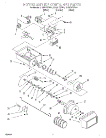05 - Motor And Ice Container parts for Whirlpool Refrigerator GD25DFXFW01 from AppliancePartsPros.com