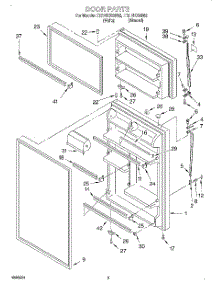 02 - Door parts for Whirlpool Refrigerator ET21NKXGW02 from AppliancePartsPros.com