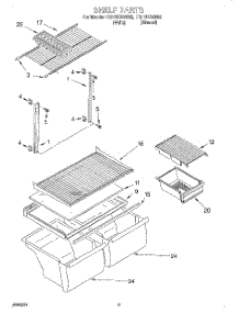 05 - Shelf, Optional parts for Whirlpool Refrigerator ET21NKXGN02 from AppliancePartsPros.com