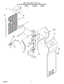 10 - Air Flow parts for Whirlpool Refrigerator ED25CQXFB02 from AppliancePartsPros.com