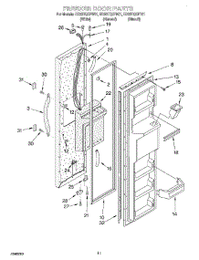 07 - Freezer Door parts for Whirlpool Refrigerator ED20TQXFN01 from AppliancePartsPros.com
