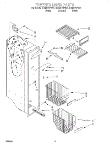 04 - Freezer Liner parts for Whirlpool Refrigerator GD25DFXFB01 from AppliancePartsPros.com
