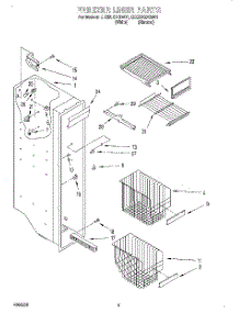 04 - Freezer Liner parts for Whirlpool Refrigerator ED25UQXGN01 from AppliancePartsPros.com