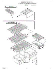 05 - Shelf parts for Whirlpool Refrigerator ET14NKXGN02 from AppliancePartsPros.com