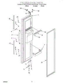 07 - Freezer Door parts for Whirlpool Refrigerator GD27DFXFW01 from AppliancePartsPros.com