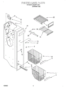 04 - Freezer Liner parts for Whirlpool Refrigerator GD25SFXHS01 from AppliancePartsPros.com