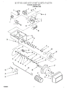 05 - Motor And Ice Container parts for Whirlpool Refrigerator GD25SFXHS01 from AppliancePartsPros.com