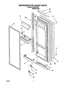 06 - Refrigerator Door parts for Whirlpool Refrigerator GD25SFXHS01 from AppliancePartsPros.com