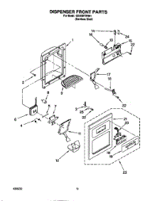 08 - Dispenser Front parts for Whirlpool Refrigerator GD25SFXHS01 from AppliancePartsPros.com