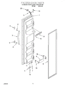 07 - Freezer Door parts for Whirlpool Refrigerator ED25TQXFW03 from AppliancePartsPros.com
