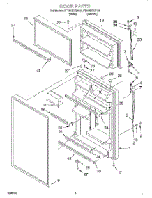 02 - Door parts for Whirlpool Refrigerator ET21NKXGW01 from AppliancePartsPros.com