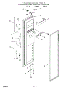 07 - Freezer Door parts for Whirlpool Refrigerator ED25CQXFN02 from AppliancePartsPros.com