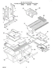 03 - Shelf parts for Whirlpool Refrigerator GT22DKXGN01 from AppliancePartsPros.com