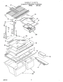 05 - Shelf, Lit / Optional parts for Whirlpool Refrigerator ET18GKXGW02 from AppliancePartsPros.com