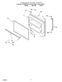 06 - Freezer Door, Lit / Optional parts for Whirlpool Refrigerator GT22DKXGW01 from AppliancePartsPros.com