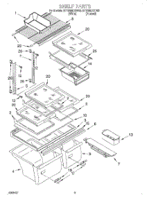 05 - Shelf, Lit / Optional parts for Whirlpool Refrigerator ET19RMXGN02 from AppliancePartsPros.com