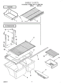 06 - Shelf, Lit / Optional parts for Whirlpool Refrigerator ET18NMXFW04 from AppliancePartsPros.com