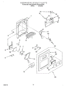 08 - Dispenser Front parts for Whirlpool Refrigerator ED25TQXFW02 from AppliancePartsPros.com