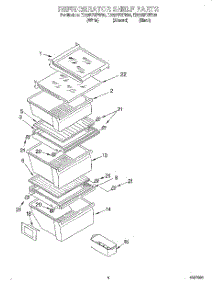 03 - Refrigerator Shelf parts for Whirlpool Refrigerator ED22RFXFW00 from AppliancePartsPros.com