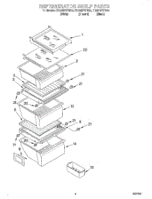 03 - Refrigerator Shelf parts for Whirlpool Refrigerator ED25RFXFW00 from AppliancePartsPros.com