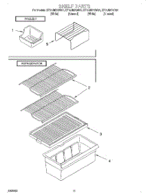 06 - Shelf parts for Whirlpool Refrigerator ET14JMXGW01 from AppliancePartsPros.com