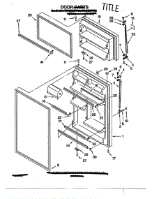Door parts for Whirlpool Refrigerator ET18NMFW03 from AppliancePartsPros.com