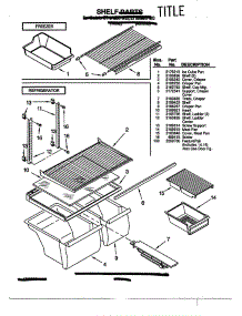 Shelf parts for Whirlpool Refrigerator ET18NMFW03 from AppliancePartsPros.com